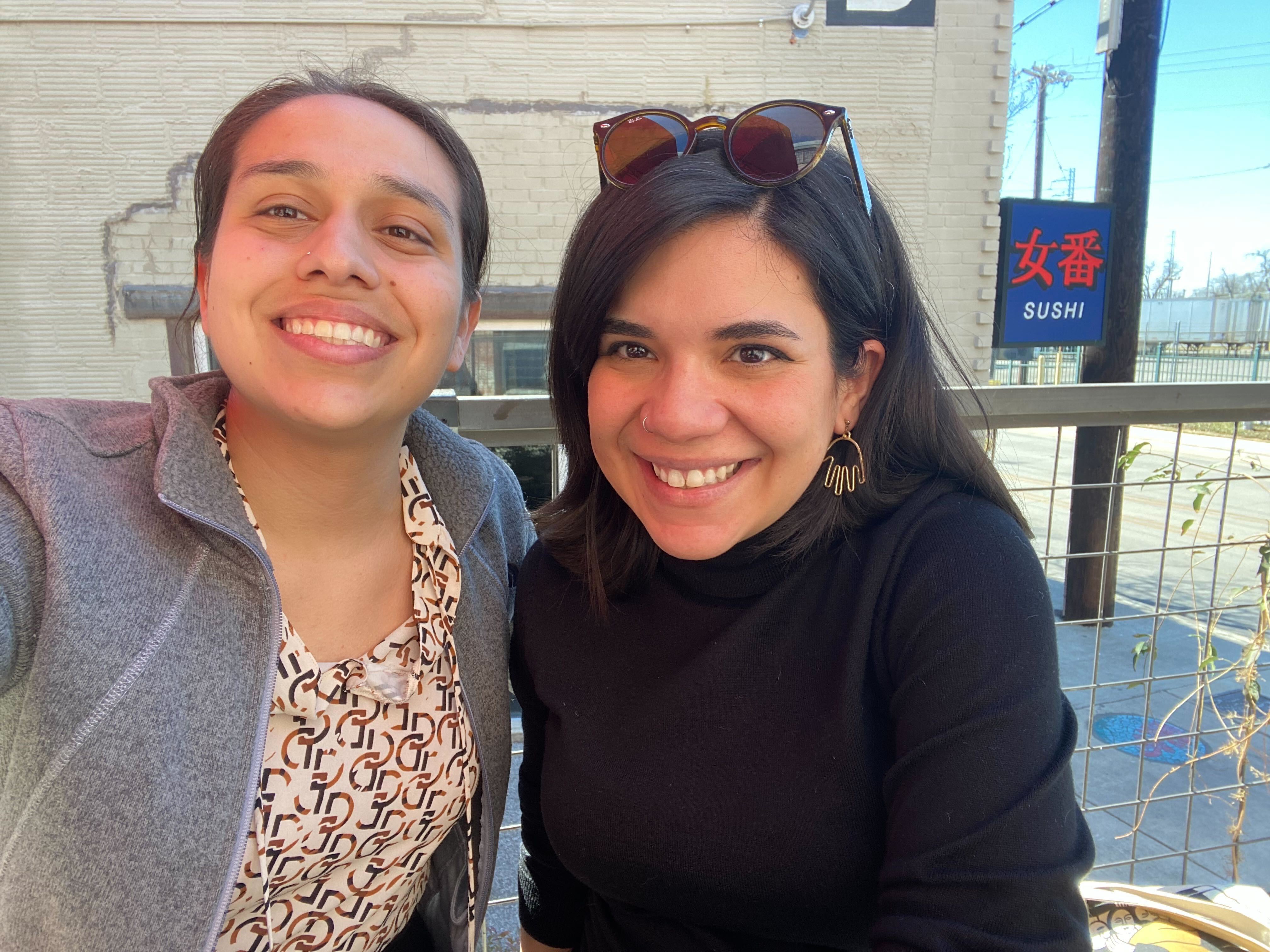 Alycia and Sarah take a selfie during the Juvenile Law Conference
